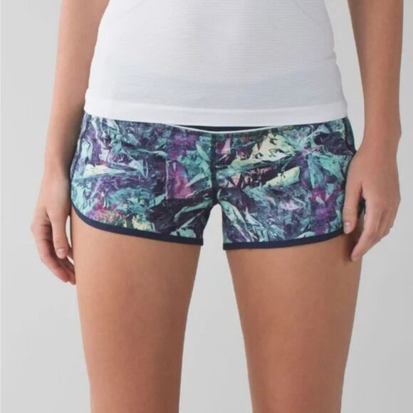 Lululemon Run: Speed Short *4-way Stretch Iridescent Multi / Deep Navy - Picture 1 of 9
